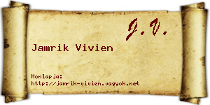 Jamrik Vivien névjegykártya